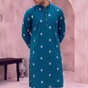 Luxury Panjabi Ocean Blue