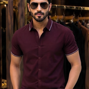 RIB HALF SHIRT